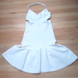 GUESS WHITE MIRAGE CUT-OUT DRESS